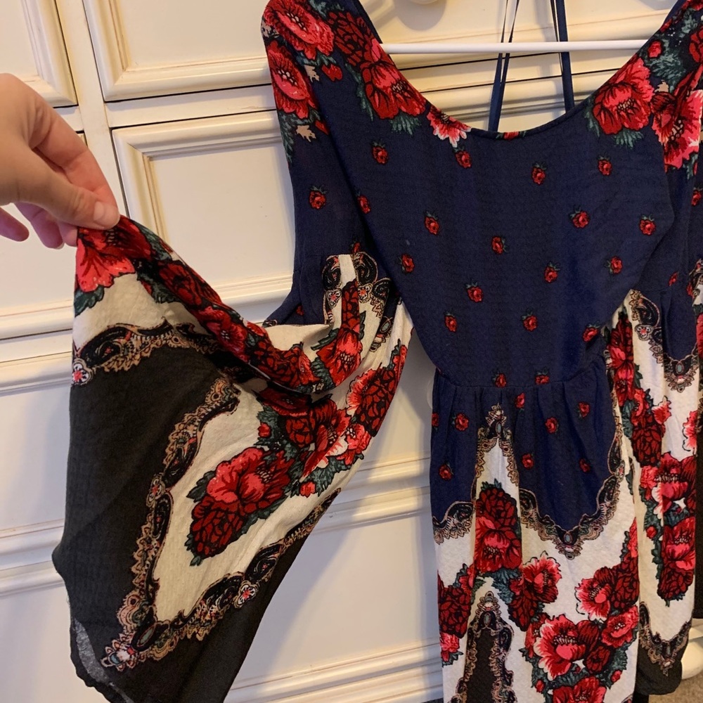 Free People babydoll dress with bell sleeves